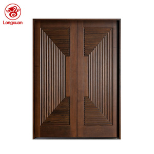 Longxuan Modern Solid Wood Front <strong>Door</strong> <strong>Design</strong> <strong>Sunmica</strong> for Exterior Apartment Use - Product Image 6