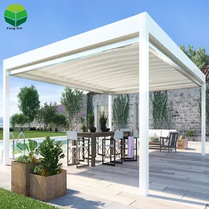 Fengxin yüksek kaliteli teras çatı alüminyum Slat alüminyum Pergola üreticisi pergola teras