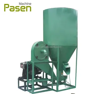 Mesin Penghancur Pakan Hewan Vertikal, Kapasitas 0.5 T 1 T/Mesin Mixier/Mesin Pencampur Pakan Unggas/Penggiling dan Mixer Pakan Hewan