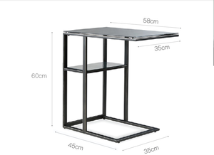 Europeo stile moderno divano letto <span class=keywords><strong>tavolino</strong></span> <span class=keywords><strong>tavolino</strong></span> da caffè in <span class=keywords><strong>vetro</strong></span> nero fuori porta mobili soggiorno fabbrica di porcellana direttamente - Product Image 6