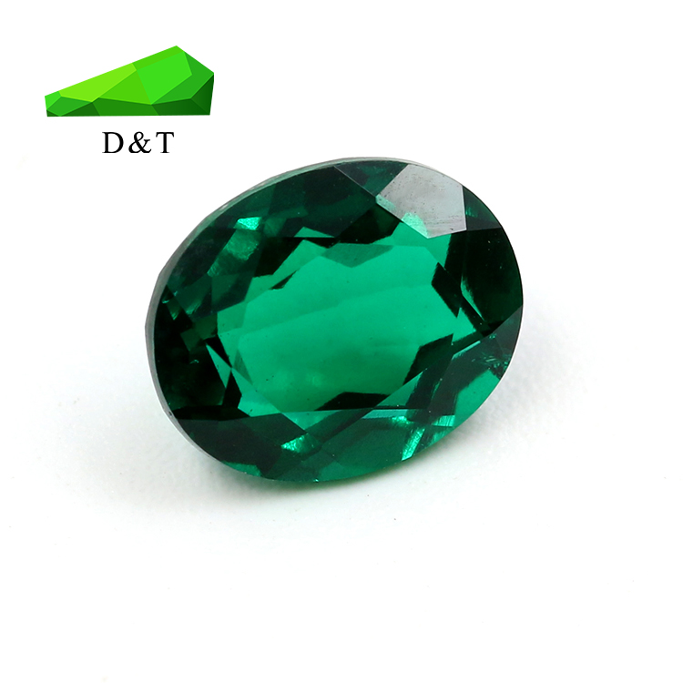 Giá thấp Màu Xanh Lá Cây TỔng HỢp Emerald Stone trong kho phòng thí nghiệm tạo ra ngọc lục bảo Loose đá quý