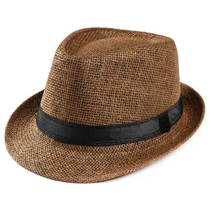 Chapeau fédora super-man,, casquette de paille, Panama, chapeau d'été pour hommes et femmes, Jazz