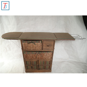 Tablero de madera Material <span class=keywords><strong>mesa</strong></span> de <span class=keywords><strong>planchar</strong></span> con cestas de mimbre - Product Image 3