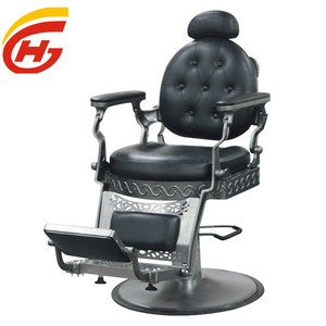 Chaises de barbier vintage de conception italienne dorées et noires, chaises de coupe pour <span class=keywords><strong>salon</strong></span> masculin de haute qualité - Product Image 1