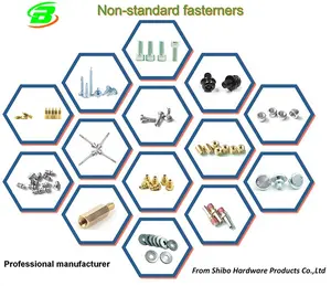 Attaches non standards personnalisées en acier trempé, boulons et écrou en acier inoxydable plaqué zinc, prix bon marché, usine de haute qualité