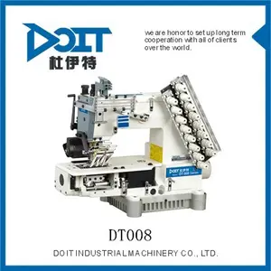 Dt008-08064p 8 aiguille moitié cylindre de type bande de fixation double chaîne tissu de point de machine à coudre
