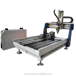 알루미늄 cutting small cnc router 6090 와 1.5kw 2.2kw 물 cooling spindle