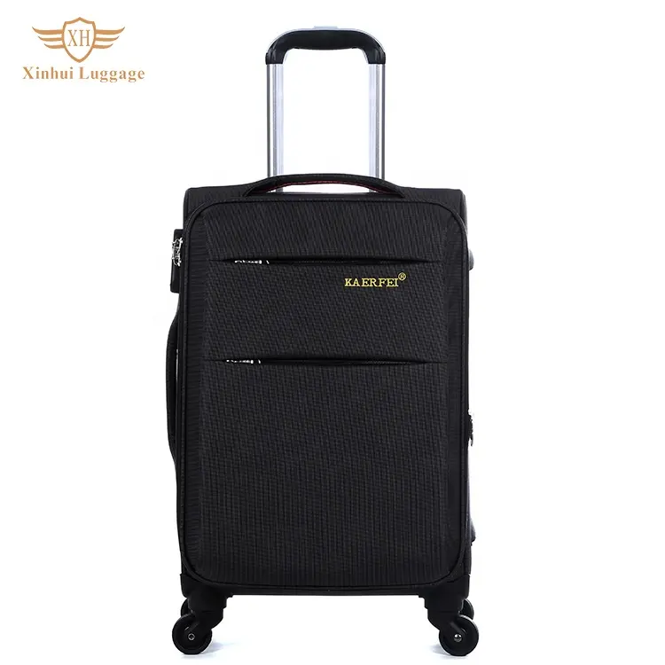 Hot selling suitcase carry on type soft cloth fabric trolley luggage