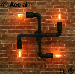 Décoratif vintage style industriel lumières edison ampoule paroi de la conduite d'eau <span class=keywords><strong>applique</strong></span> pour la lecture - Product Image 2