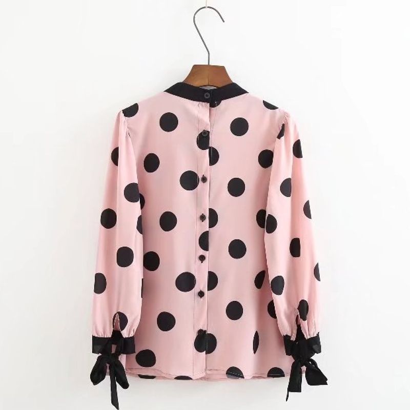 Ladies Blouses Zara Pink Polka Dot Top 2018 Bangkok Clothes