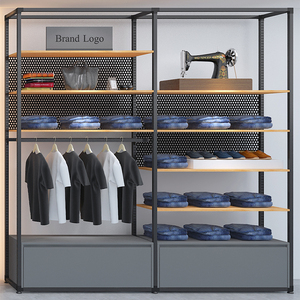 Decoraciones de Madera para Tiendas de <span class=keywords><strong>Ropa</strong></span>, Diseños de Soportes de Estante para <span class=keywords><strong>Ropa</strong></span> de Madera - Product Image 3