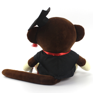 Peluche Regalo di Laurea, <span class=keywords><strong>Scimmia</strong></span> Seduta con Cappello da Dottore - Product Image 4