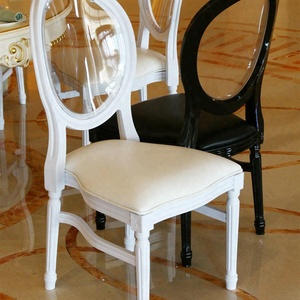 Chaise de mariage avec pied en plastique, <span class=keywords><strong>siège</strong></span> à dossier acrylique, style <span class=keywords><strong>louis</strong></span> <span class=keywords><strong>xv</strong></span> - Product Image 4