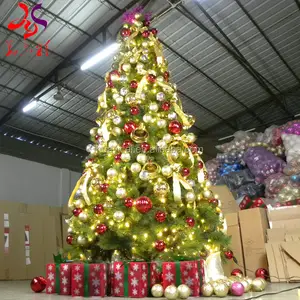 Árvore de natal artificial de led, árvore de natal com decoração de ornamento