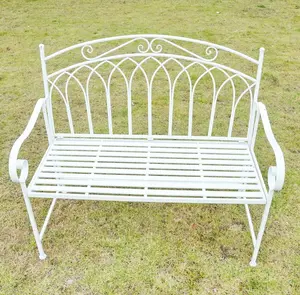 Banc d'extérieur <span class=keywords><strong>en</strong></span> <span class=keywords><strong>fer</strong></span> <span class=keywords><strong>forgé</strong></span>, ensemble <span class=keywords><strong>de</strong></span> table <span class=keywords><strong>de</strong></span> <span class=keywords><strong>jardin</strong></span>, patio <span class=keywords><strong>en</strong></span> métal - Product Image 1
