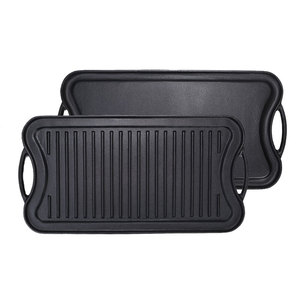 Pre-Seasoned Cookware German <strong>Korea</strong> Multi Camping Cookware Set Sets Nonstick Cast Iron Reversible <strong>Grill</strong> Griddle <strong>Pan</strong> BBQ <strong>Grills</strong> - Product Image 1