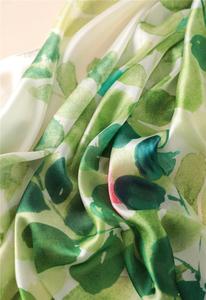 2018 all'ingrosso vendita calda da donna sciarpa di <span class=keywords><strong>seta</strong></span> di alta qualità Oversize lungo di lusso <span class=keywords><strong>verde</strong></span> foglia <span class=keywords><strong>Foulard</strong></span> di <span class=keywords><strong>seta</strong></span> <span class=keywords><strong>Foulard</strong></span> - Product Image 5