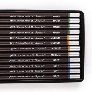 Set di 12 Matite Professionali di Alta Qualità per <span class=keywords><strong>Disegno</strong></span>, Carbone e Schizzo, Durezza Media e Morbida, per Artisti e Forniture Artistiche Standard - Product Image 4