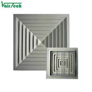 사이즈 150x150mm 6인치 <span class=keywords><strong>4</strong></span>방향 사각 천장 디퓨저 환기 시스템용 - Product Image 2