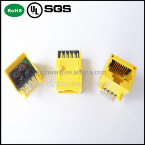 RJ45 Connecteur en plastique jaune <span class=keywords><strong>Jack</strong></span> le Module de CARTE PCB 1x1 Port - Product Image 6