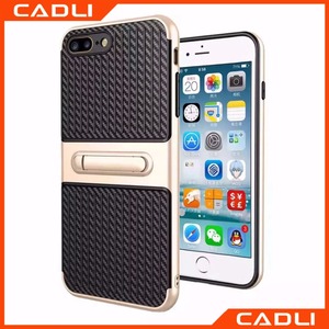 Une meilleure Conception TPU + PC En Fiber De Carbone Stand Personnalisable Cas Pour iPhone 7 7 Plus - Product Image 1
