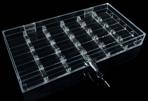 500 pièces 600 pièces surdimensionné acrylique <span class=keywords><strong>poker</strong></span> porte-puce puce boîte - Product Image 3