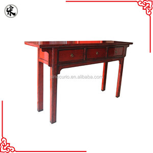 Mesa de <span class=keywords><strong>consola</strong></span> de cajones pintados de salón de madera sólida, reproducción vintage China - Product Image 3