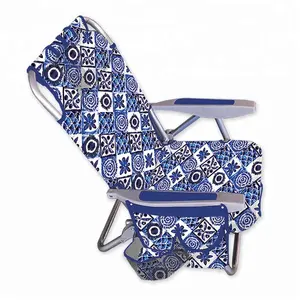 Foldable Outdoor Beach Chair with Armrest
