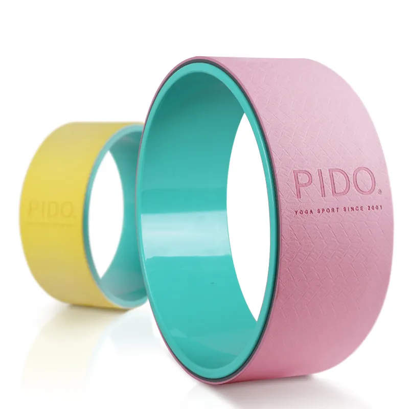 pido factory wholesale balance tpe cover and abs tube yoga wheel cork exercise for yoga accessory