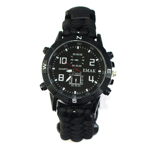 Tuỳ Chỉnh Rừng Phiêu Lưu Parachute Bracelet Xem Survival Laser Light Xem Với <span class=keywords><strong>Compass</strong></span>/ Opp Túi Nylon Tùy Chỉnh Nó 23*5.2CM 50 Cái - Product Image 2