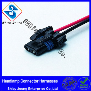 Iso 9001 portalámparas coche 2 pin hombre mujer impermeable conector del arnés de cableado - Product Image 1