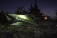 Woqi Mosca de lluvia de alta calidad, sombrilla impermeable portátil refugio de Camping lona Mosca de lluvia para cubierta de Hamaca, color azul o verde
