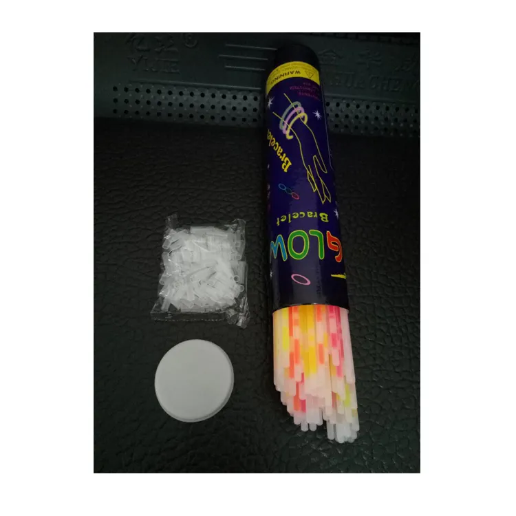 8 Inch Kimia Warna-warni Pack 100 dengan Gelang Konektor Glow Stick Cair