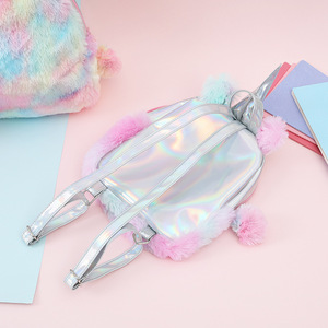 Venta caliente de alta calidad unicornio mochila regalo de niñas de la escuela de niños mochila de peluche bolsa - Product Image 4