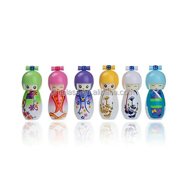 Kawaii Kimono Bambole Forma Mini Riutilizzabile Spray Bottiglie di Profumo di Vetro Vuote 20 ml