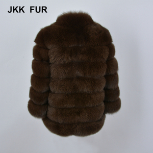 Venta <span class=keywords><strong>caliente</strong></span> rusa lujo Natural de piel de zorro ropa exterior proveedores chinos señoras hechas a mano Real Fox Fur Coat - Product Image 6