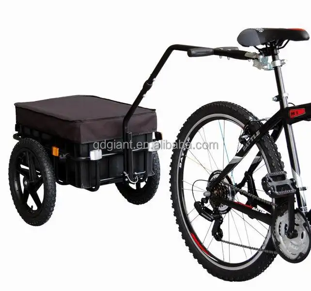 Heavy duty bike anhänger fracht tragen trolley auf fahrrad