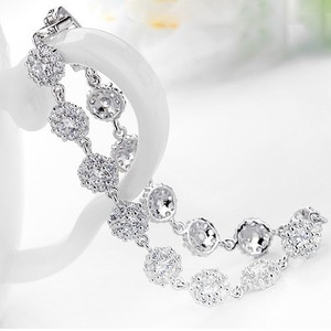 Teemi Marca Moda mayorista mismo estilo Diseño compromiso de la boda del regalo de cumpleaños 3 Prong Classic Clear CZ Pulsera d - Product Image 5