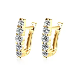 New Designs Earring Stud 18K Gold Plated High Quality Zircon earrings Beautifully simple bali hoop earrings