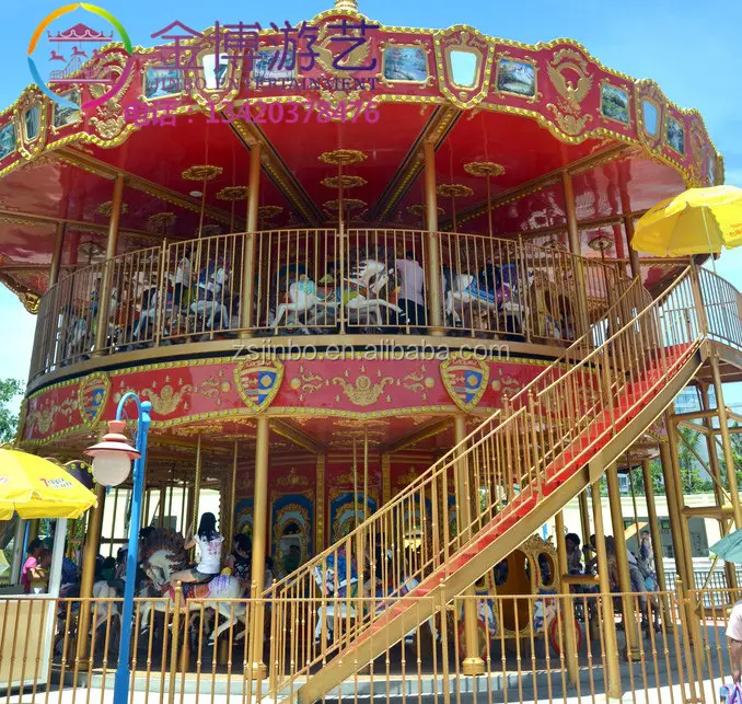 Merry Go Round Double Decker Carousel untuk Dijual