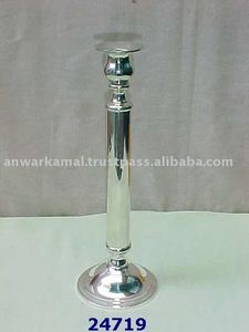 Dernier design Bougeoir en laiton argenté, fournisseur de gros poli brillant - Product Image 2