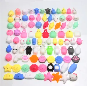Yeni ürünler toptan silikon kawaii mini Mochi Squishy yanıp sönen kabarcık renkli Anti stres topu oyuncaklar
