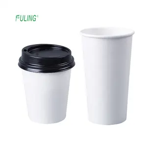Vasos de Papel Biodegradables para Restaurante, Libres de BPA, con Logotipo Personalizado, Tipo <span class=keywords><strong>McDonald</strong></span>'s, con Tapa/Manga/Pajita para Bebidas - Product Image 1