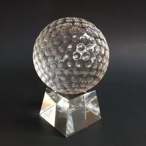 Crystal golf ball paperweight MH-Q0128