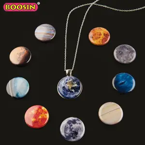 Space Galaxy Sonnensystem Universum Schmuck Charme Planet Epoxy Foto Aufkleber Charme für Geschenk