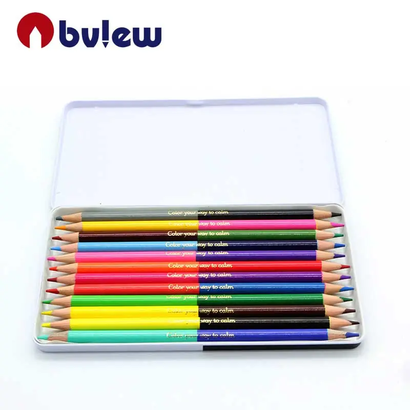 7 pouces école crayons de couleur double face fournisseur
