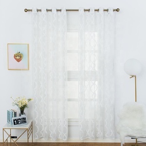 Thời Trang Doris Sợi Sẵn Sàng Thực Hiện Giá Rẻ Giá Thấp Nhăn Voile Rèm - Product Image 2