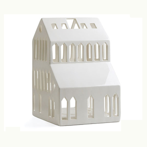 Giá Đỡ Nến Tealight Hình Ngôi Nhà Bằng Gốm Màu Trắng Để Trang Trí Nhà Cửa - Product Image 2