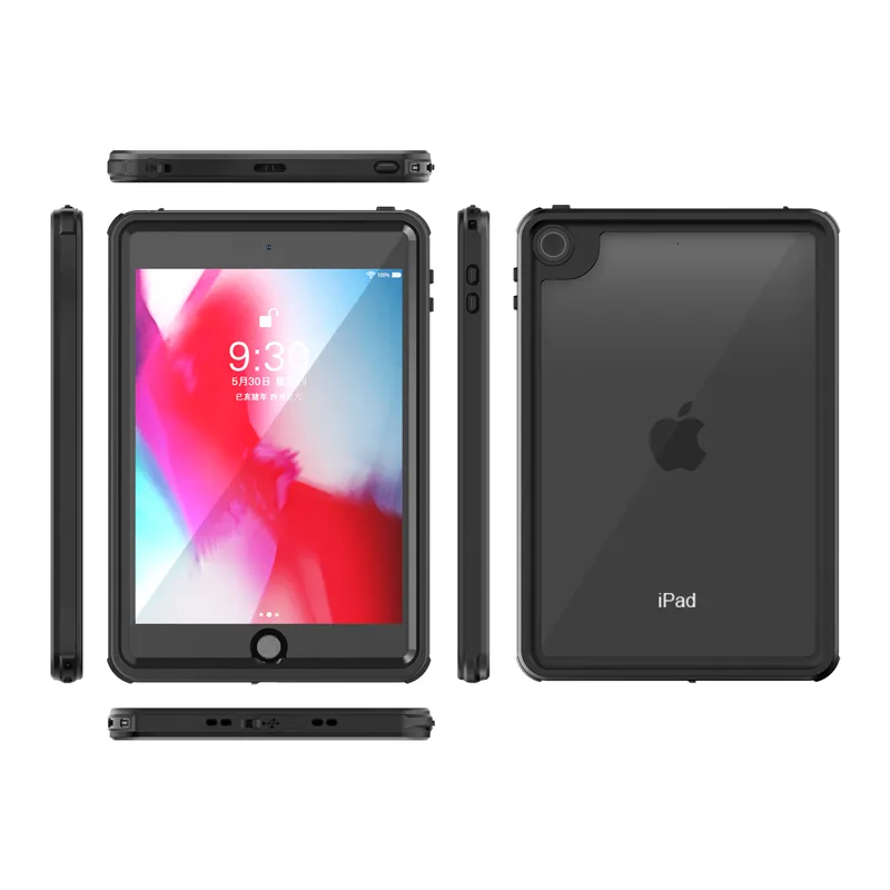 באיכות גבוהה TPU + מחשב IP68 עמיד למים Tablet case עבור ipad מיני 5; נגד ירידה פגוש מקרה עבור ipad מיני 4 5