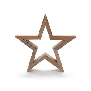 Natural Wood Style Driftwood Star Hollow Out Decor